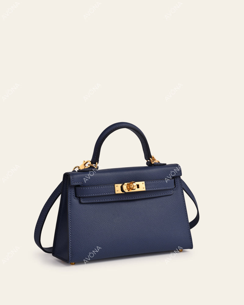 MINI MIDNIGHT BLUE - XS - (W 19 × H 13 × D 4.5 cm) / GOLD