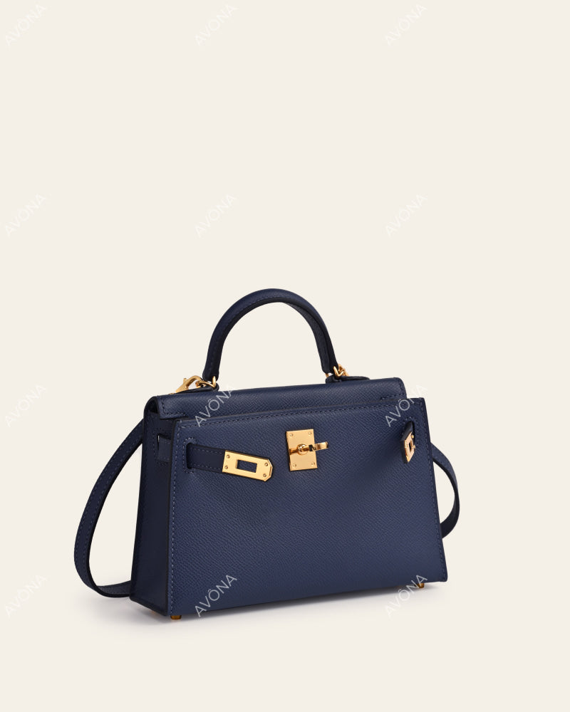 MINI MIDNIGHT BLUE - XS - (W 19 × H 13 × D 4.5 cm) / GOLD