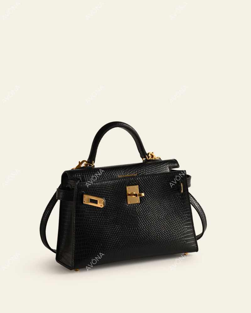MINI ONYX LIZARD - XS - (W 19 × H 13 × D 4.5 cm) / GOLD