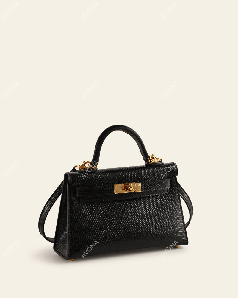 MINI ONYX LIZARD - XS - (W 19 × H 13 × D 4.5 cm) / GOLD