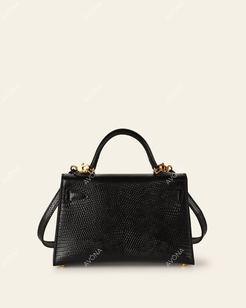 MINI ONYX LIZARD - XS - (W 19 × H 13 × D 4.5 cm) / GOLD