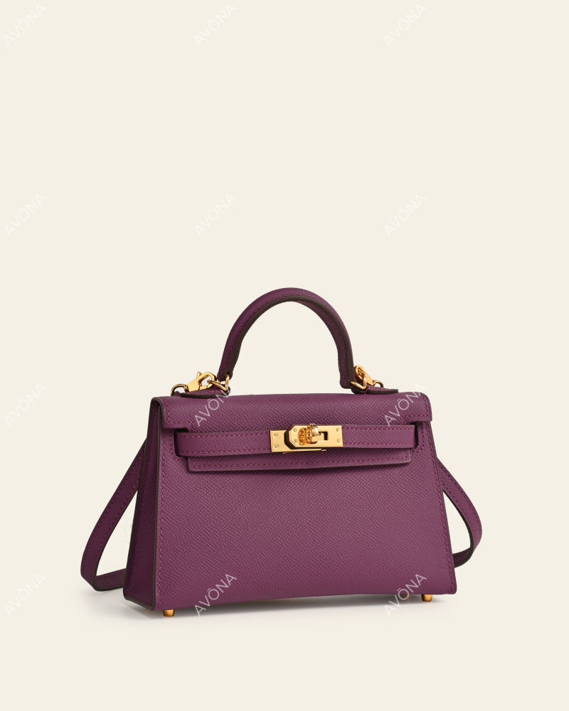 MINI PURPLE - XS - (W 19 × H 13 × D 4.5 cm) / GOLD