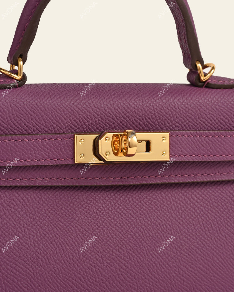 MINI PURPLE - XS - (W 19 × H 13 × D 4.5 cm) / GOLD
