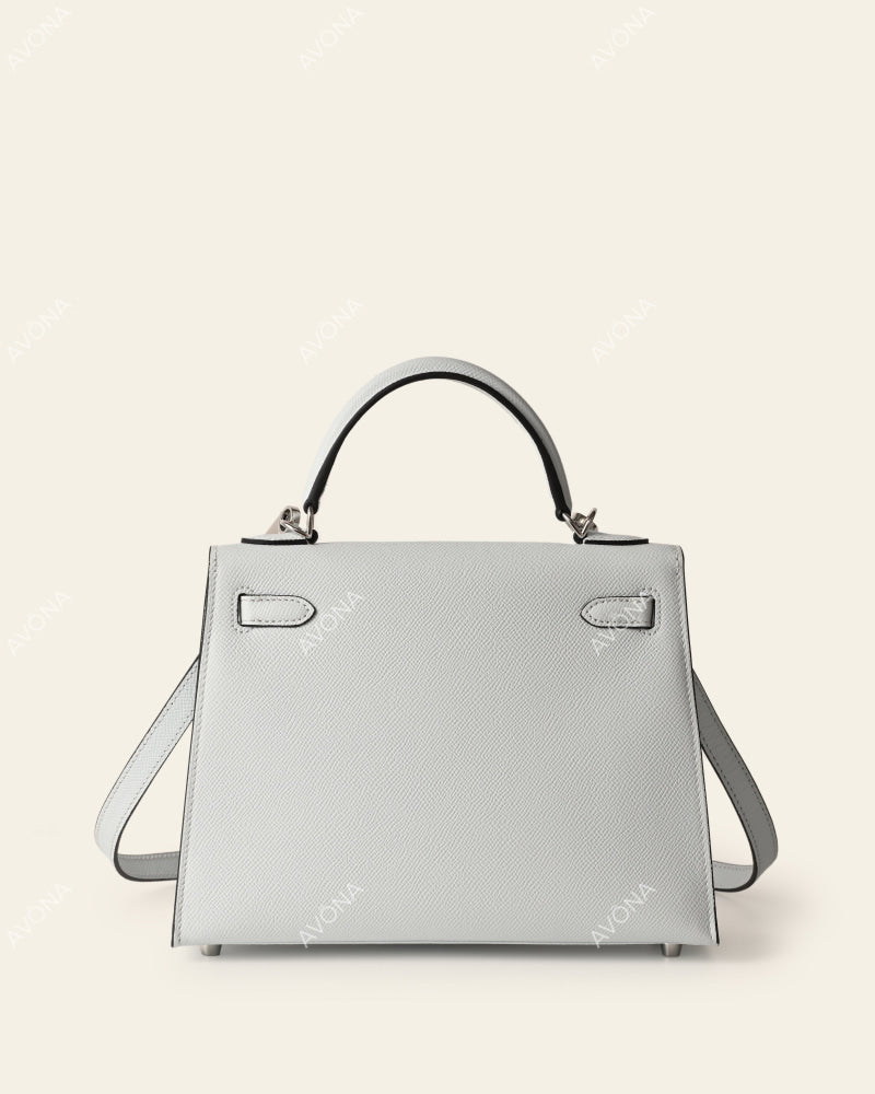 MIRAGE LINEN BLUE - M - (W 25 × H 18 × D 6 cm) / SILVER