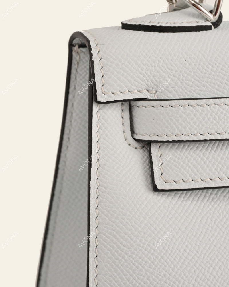 MIRAGE LINEN BLUE - M - (W 25 × H 18 × D 6 cm) / SILVER