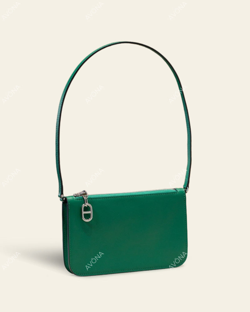 RIVIERA EMERALD - S - (W 20 × H 13 × D 3.5 cm) / SILVER