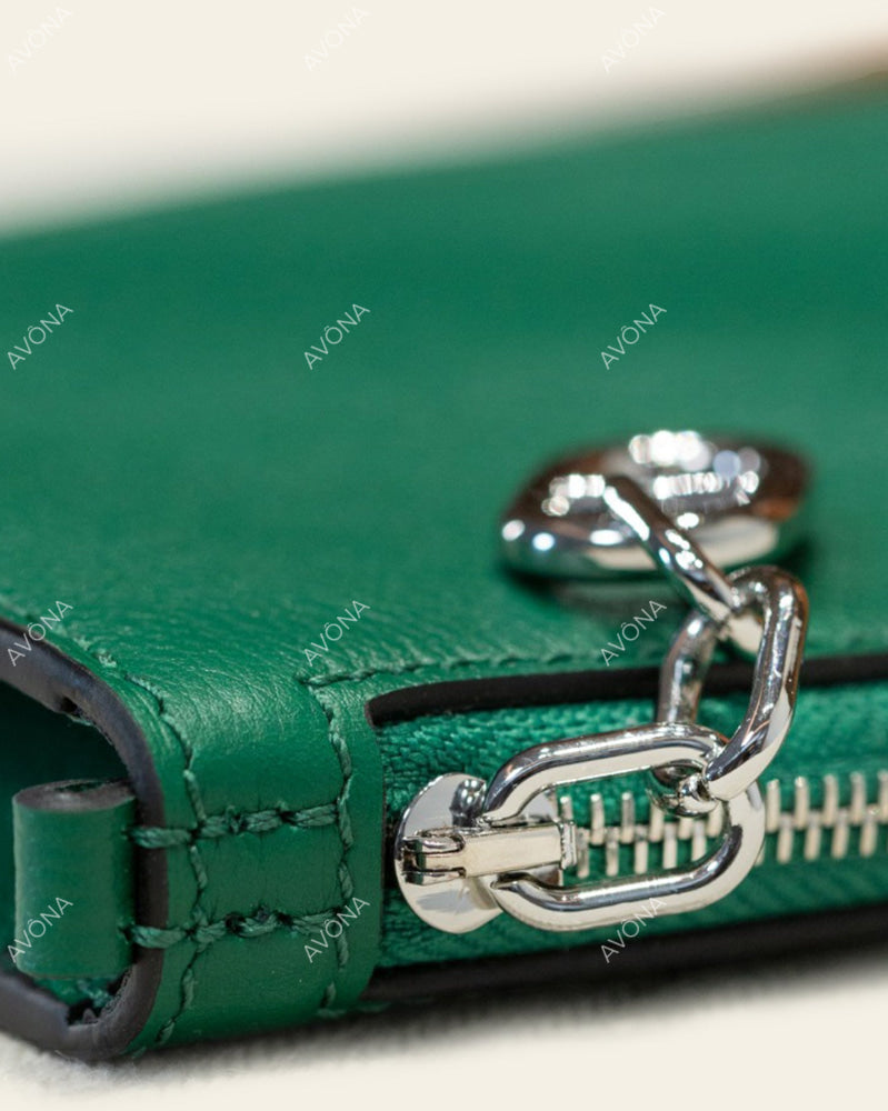 RIVIERA EMERALD - S - (W 20 × H 13 × D 3.5 cm) / SILVER