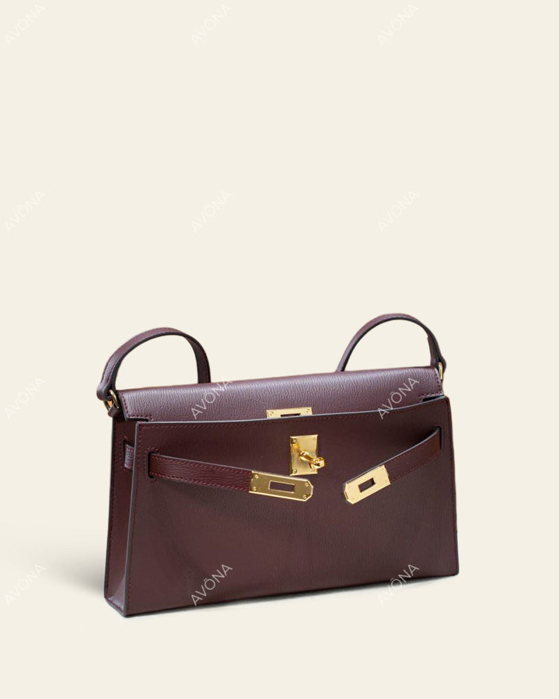 SELYLE BURGUNDY - M - (W 27 × H 16 × D 4 cm) / GOLD