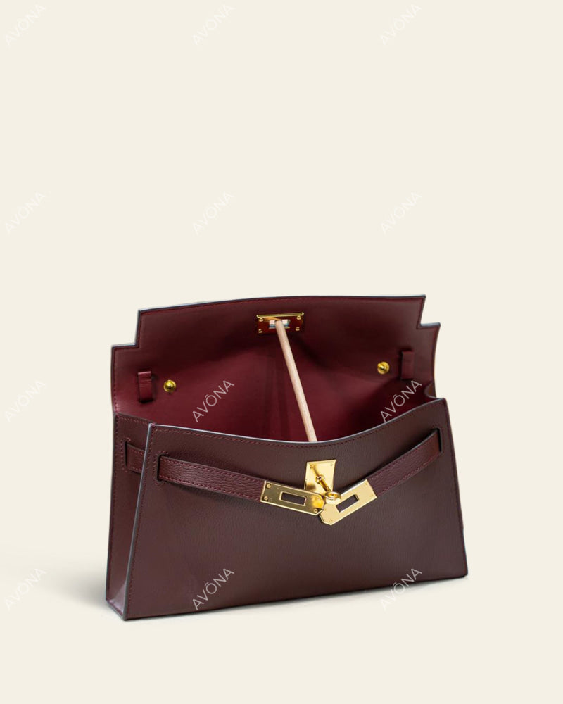 SELYLE BURGUNDY - M - (W 27 × H 16 × D 4 cm) / GOLD