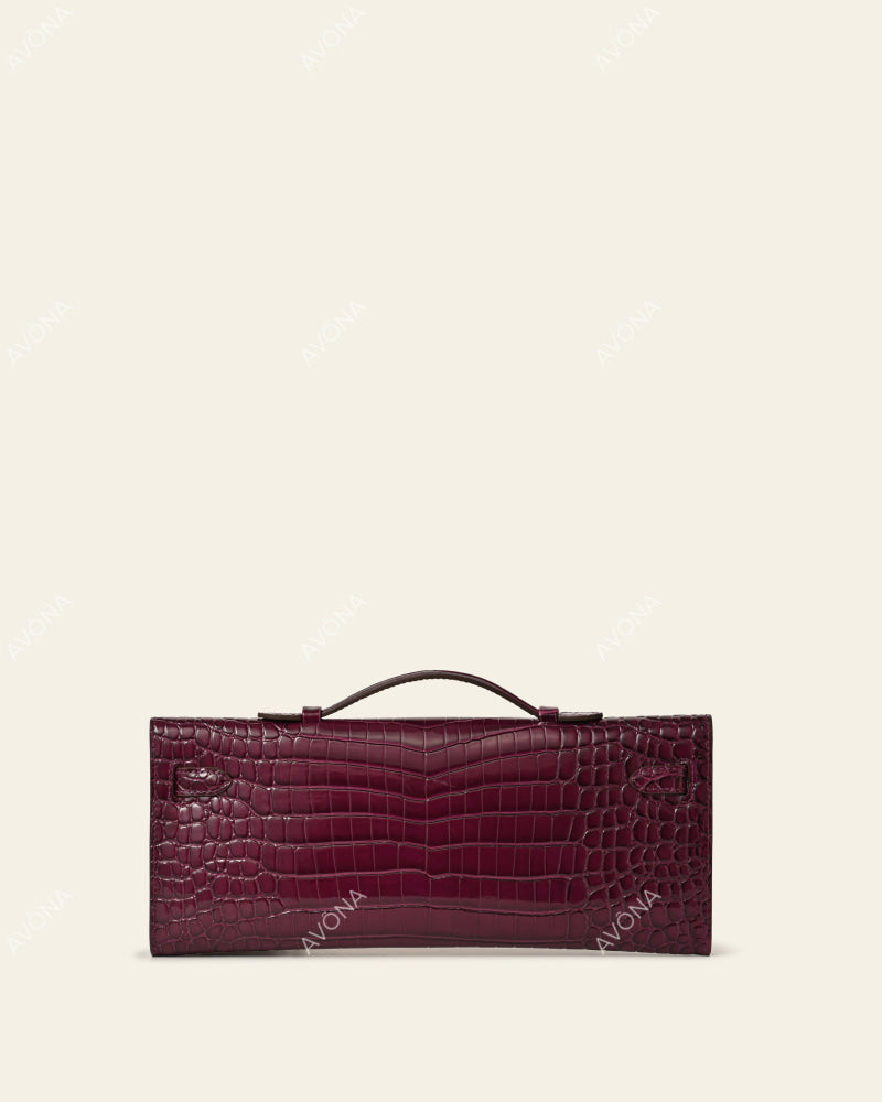 SOIRÉE - CASSIS CROC - M - (W 31 × H 14 × D 2 cm) / GOLD