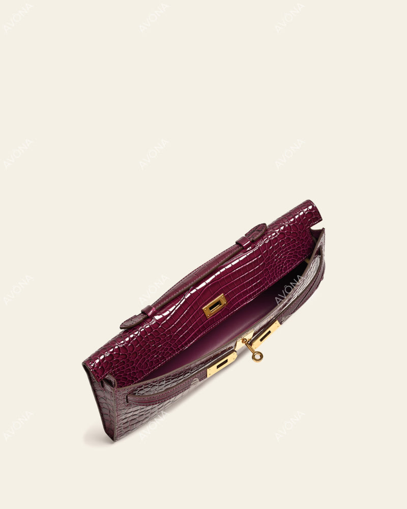 SOIRÉE - CASSIS CROC - M - (W 31 × H 14 × D 2 cm) / GOLD