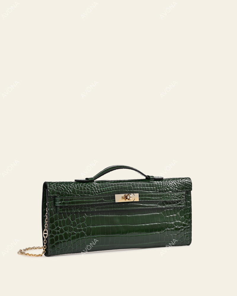 SOIRÉE - FOREST MUSE CROC - M - (W 31 × H 14 × D 2 cm) / GOLD