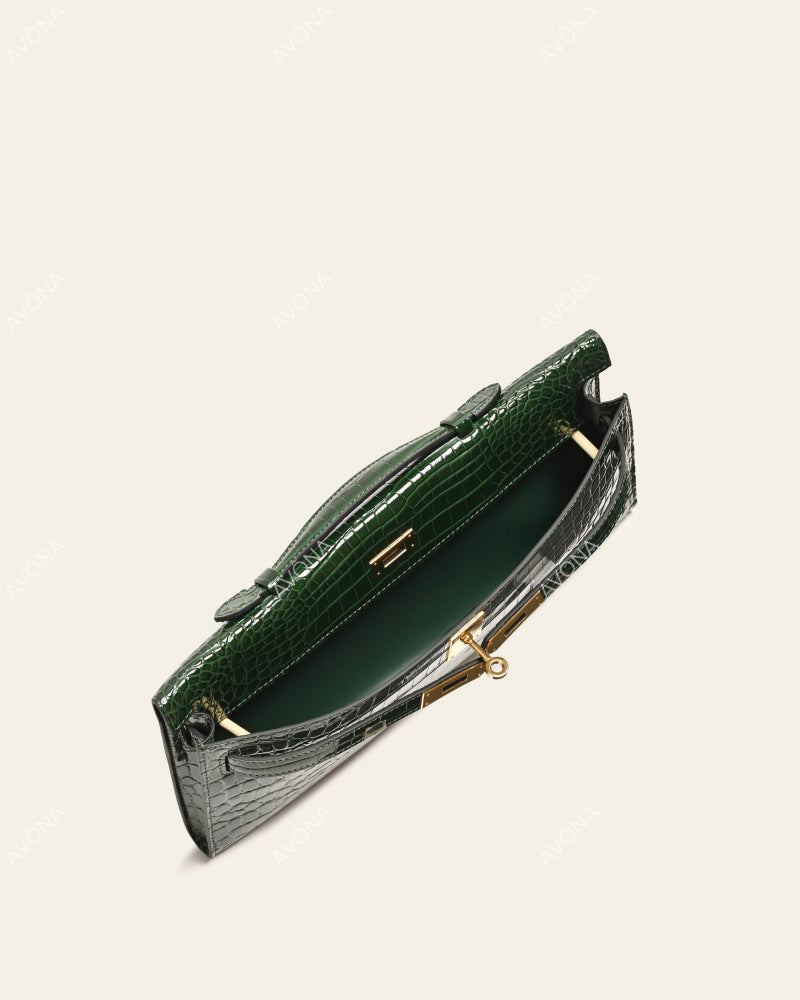 SOIRÉE - FOREST MUSE CROC - M - (W 31 × H 14 × D 2 cm) / GOLD