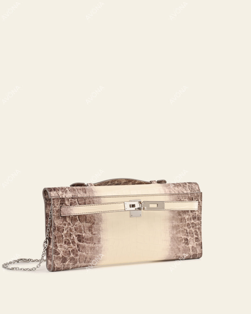 SOIRÉE - HIMALAYA CROC - M - (W 31 × H 14 × D 2 cm) / SILVER