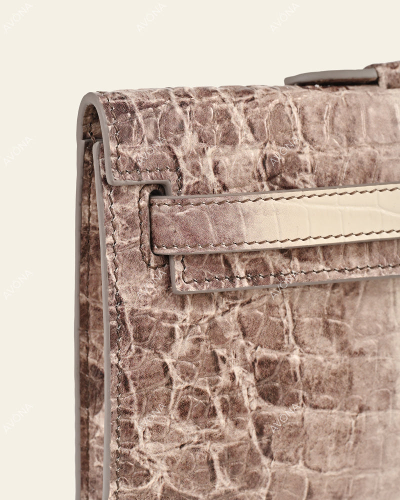 SOIRÉE - HIMALAYA CROC - M - (W 31 × H 14 × D 2 cm) / SILVER