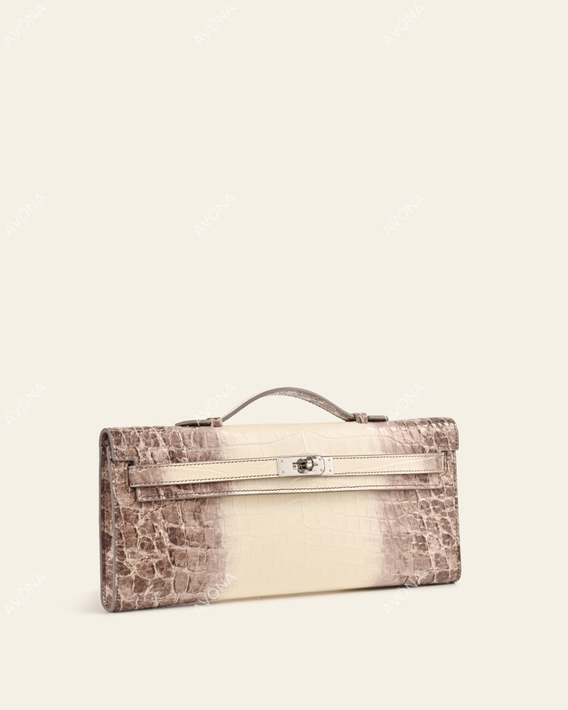 SOIRÉE - HIMALAYA CROC - M - (W 31 × H 14 × D 2 cm) / SILVER