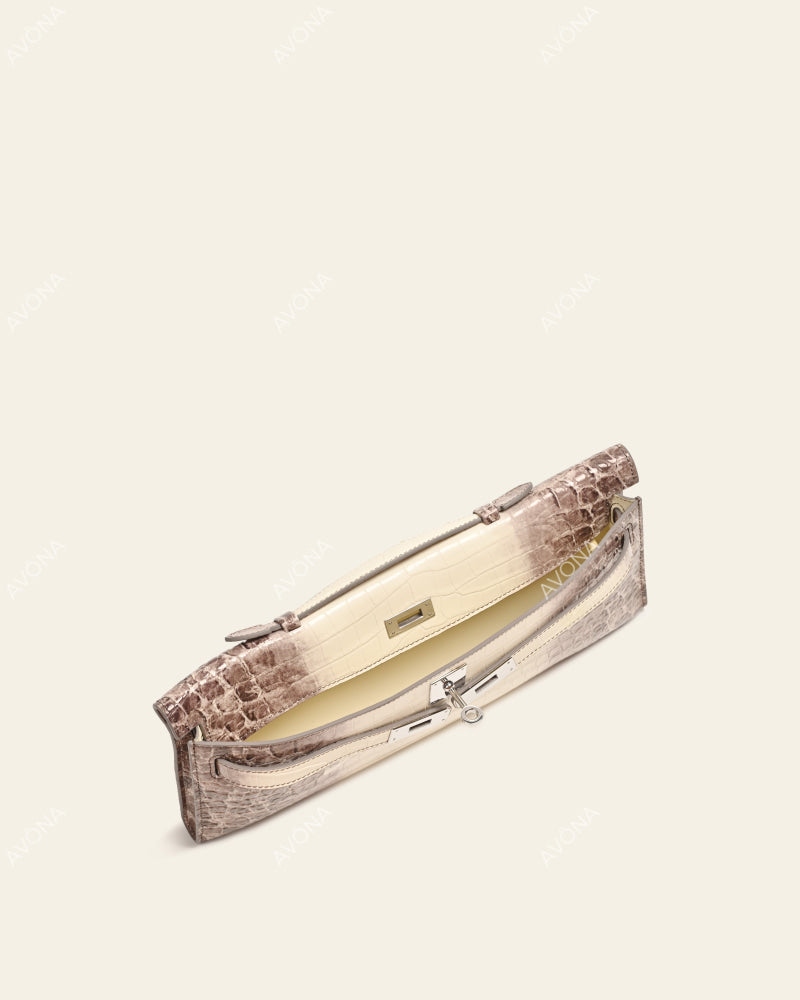 SOIRÉE - HIMALAYA CROC - M - (W 31 × H 14 × D 2 cm) / SILVER