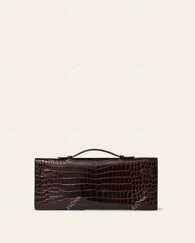 SOIRÉE - MERLOT CROC - M - (W 31 × H 14 × D 2 cm) / GOLD