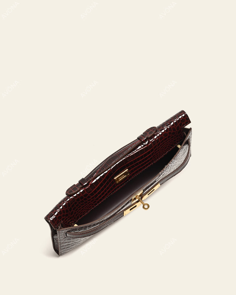 SOIRÉE - MERLOT CROC - M - (W 31 × H 14 × D 2 cm) / GOLD