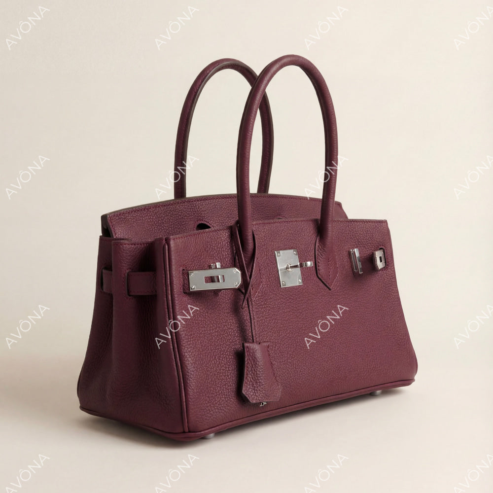 TOKIO BURGUNDY - SHOULDER EDITION M (29x15x16cm) / SILVER