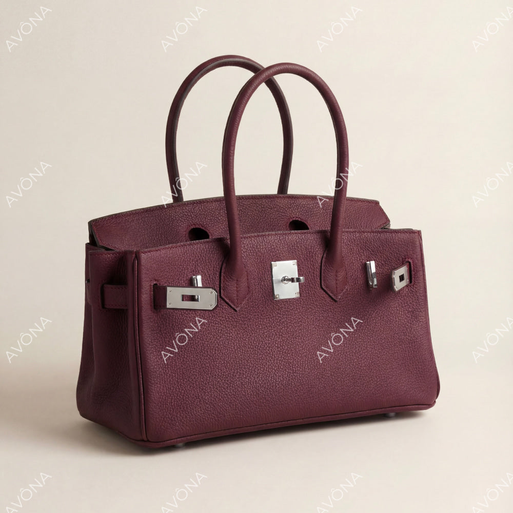 TOKIO BURGUNDY - SHOULDER EDITION M (29x15x16cm) / SILVER