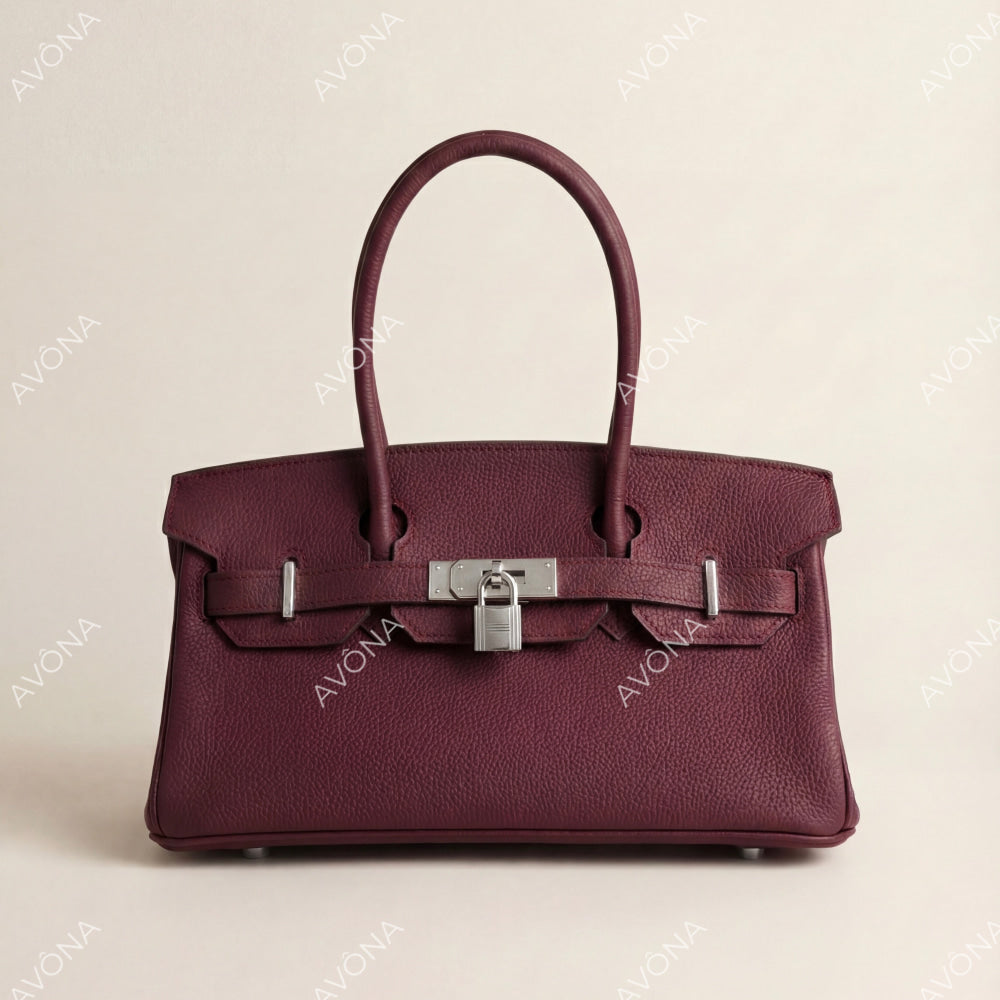 TOKIO BURGUNDY - SHOULDER EDITION M (29x15x16cm) / SILVER