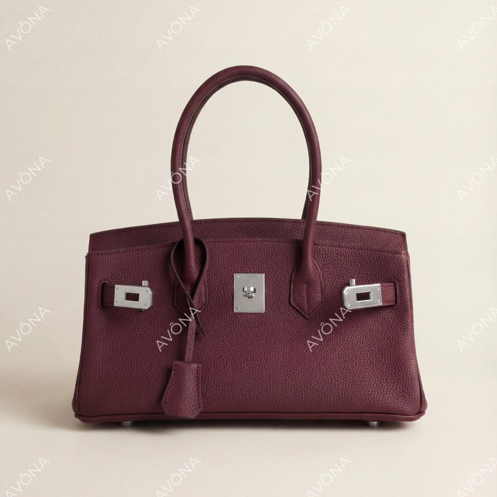TOKIO BURGUNDY - SHOULDER EDITION M (29x15x16cm) / SILVER