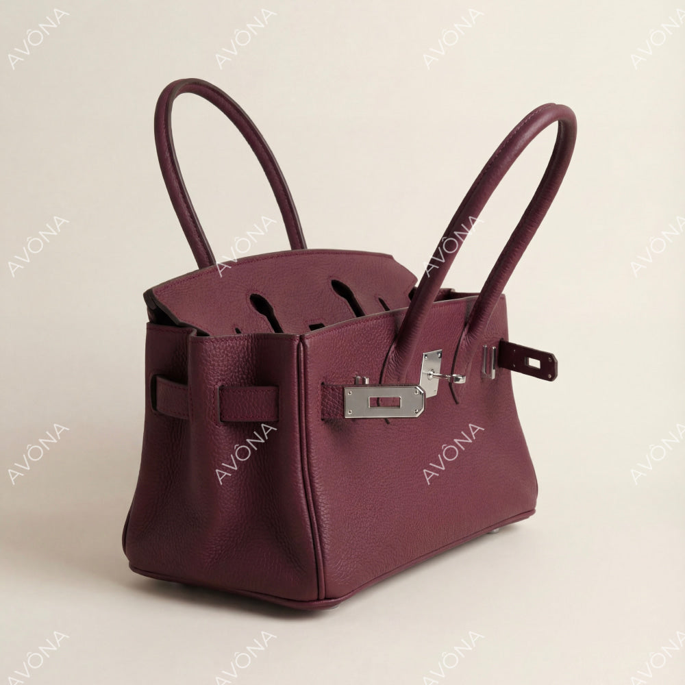 TOKIO BURGUNDY - SHOULDER EDITION M (29x15x16cm) / SILVER