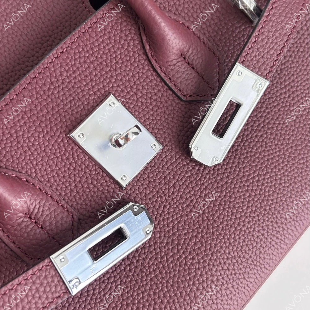 TOKIO BURGUNDY - SHOULDER EDITION M (29x15x16cm) / SILVER
