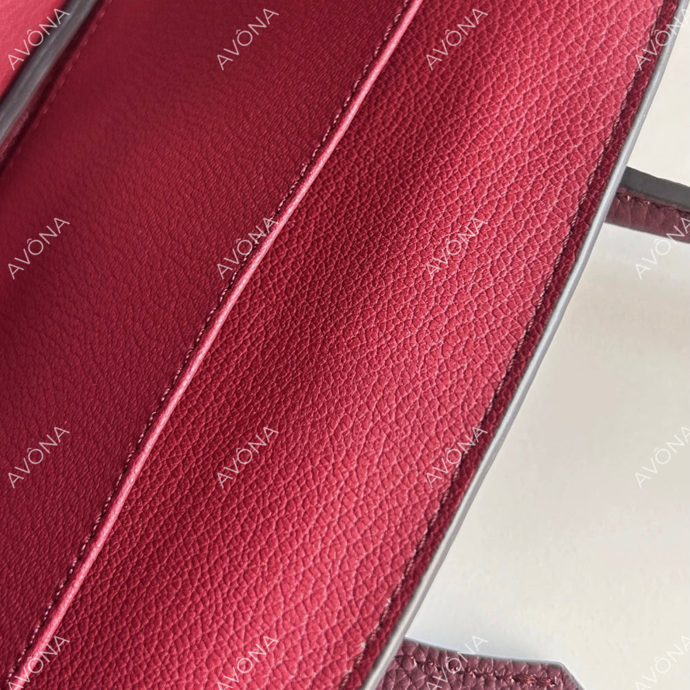 TOKIO BURGUNDY - SHOULDER EDITION M (29x15x16cm) / SILVER