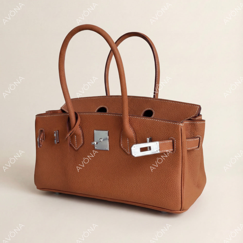 TOKIO GOLDEN BROWN - SHOULDER EDITION M (29x15x16cm) / SILVER