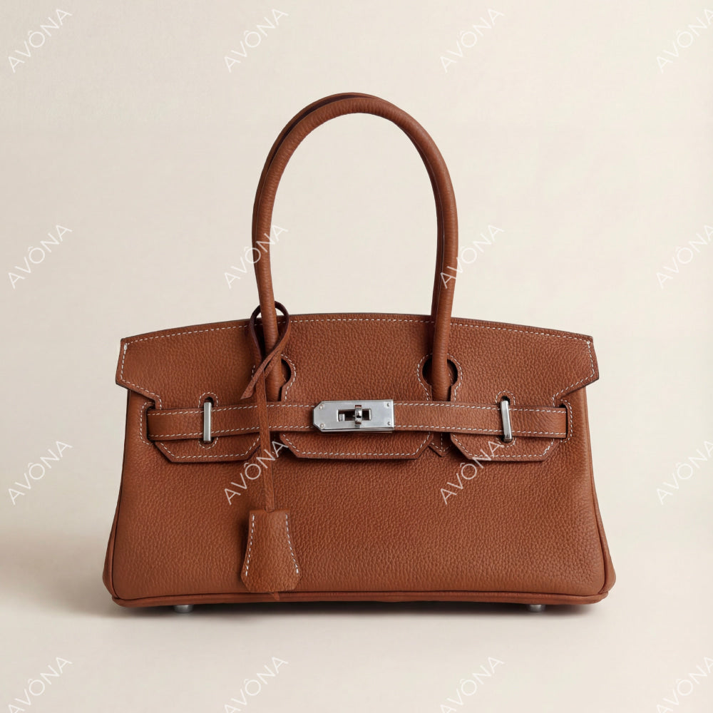 TOKIO GOLDEN BROWN - SHOULDER EDITION M (29x15x16cm) / SILVER