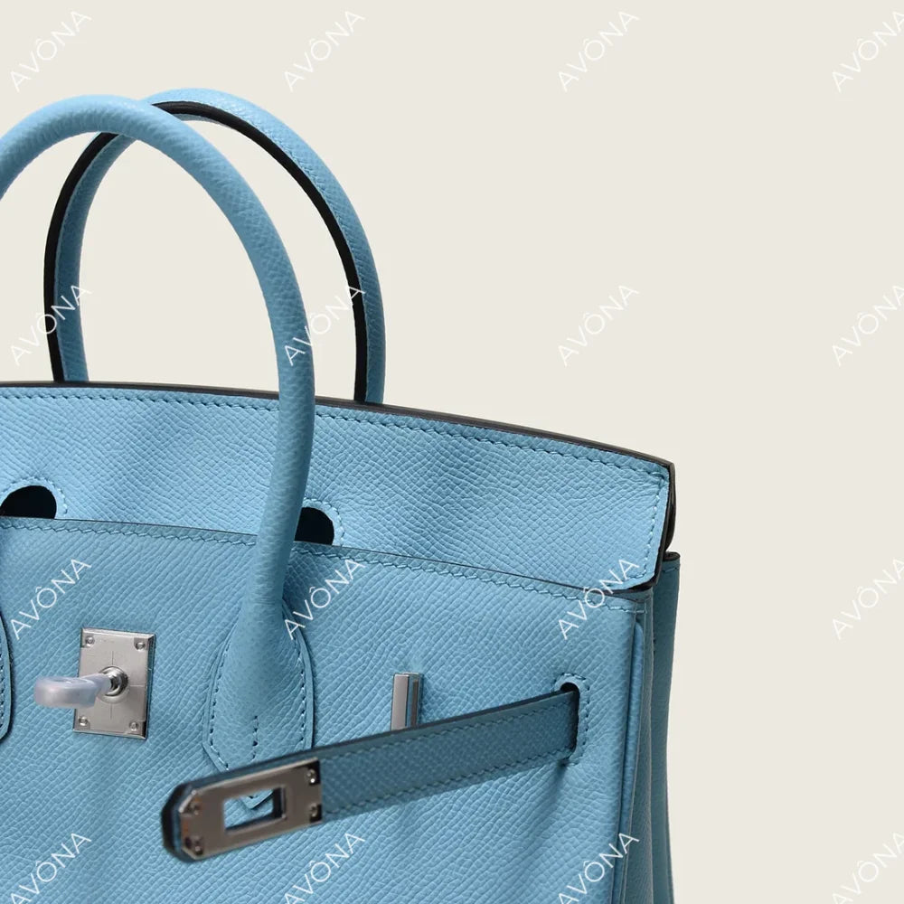 TOKIO GRAIN SKY BLUE S (25x20x13cm) / SILVER