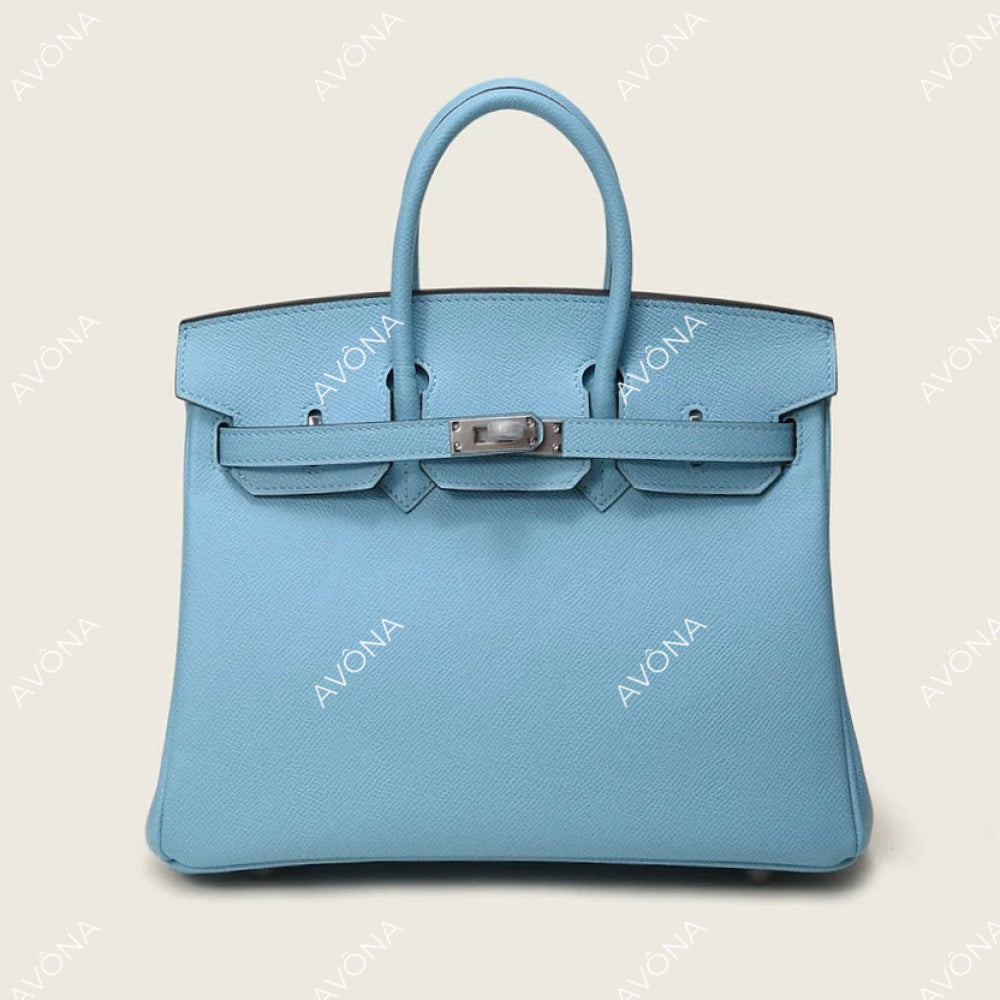 TOKIO GRAIN SKY BLUE S (25x20x13cm) / SILVER