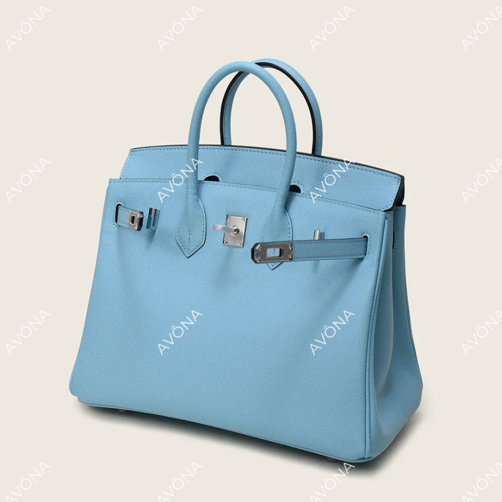 TOKIO GRAIN SKY BLUE S (25x20x13cm) / SILVER