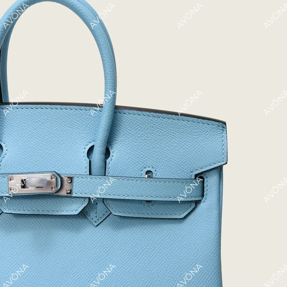 TOKIO GRAIN SKY BLUE S (25x20x13cm) / SILVER
