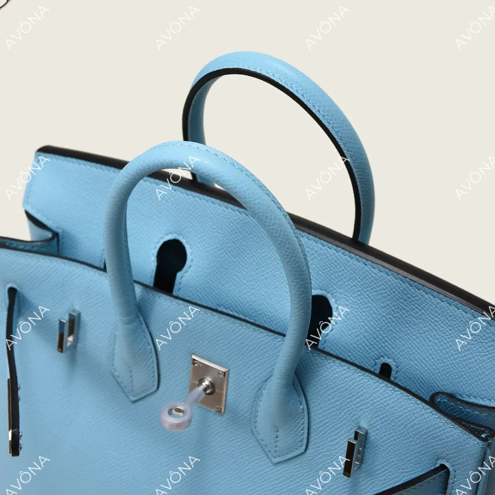 TOKIO GRAIN SKY BLUE S (25x20x13cm) / SILVER