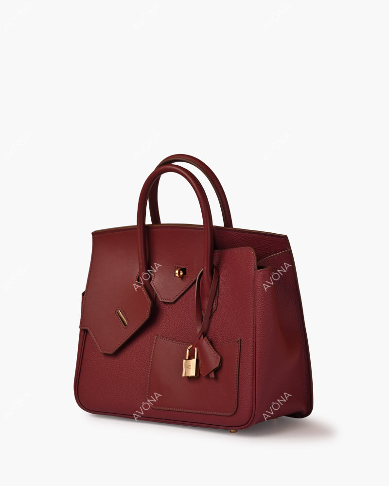 TOKIO MORPHÉ - BURGUNDY - M - (W 30 x H 23 x D 14 cm) / GOLD
