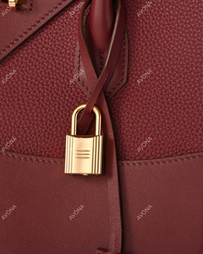 TOKIO MORPHÉ - BURGUNDY - M - (W 30 x H 23 x D 14 cm) / GOLD