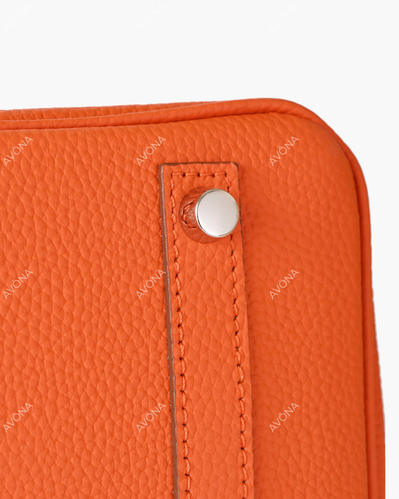 TOKIO ORANGE - SHOULDER EDITION - M - (W 29 × H 16 × D 14 cm) / SILVER