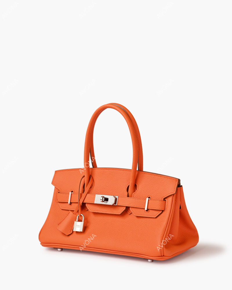 TOKIO ORANGE - SHOULDER EDITION - M - (W 29 × H 16 × D 14 cm) / SILVER