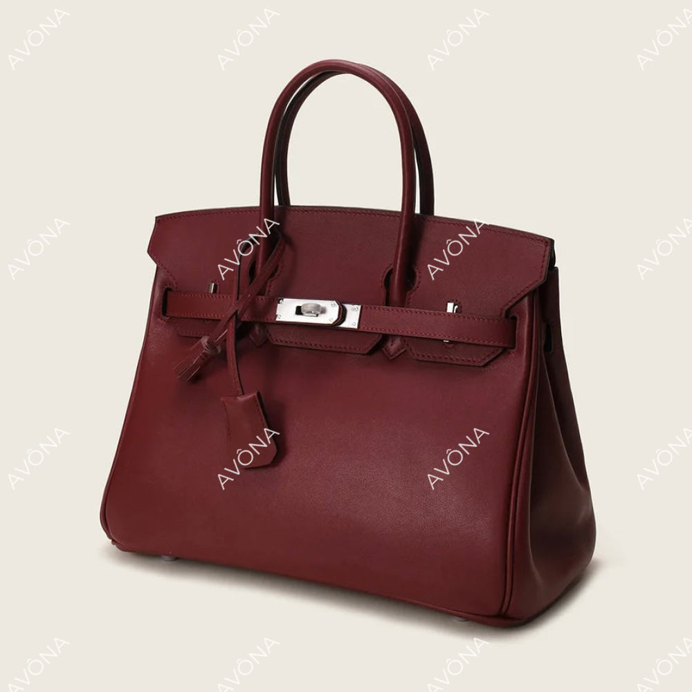 TOKIO SMOOTH BURGUNDY M (30x22x16cm) / SILVER