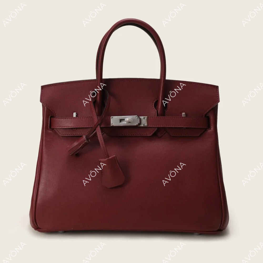 TOKIO SMOOTH BURGUNDY M (30x22x16cm) / SILVER