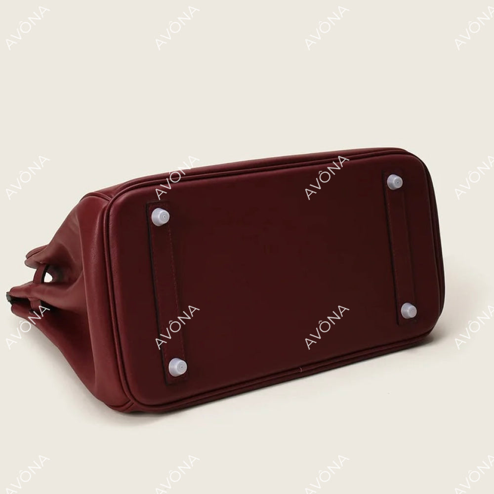 TOKIO SMOOTH BURGUNDY M (30x22x16cm) / SILVER