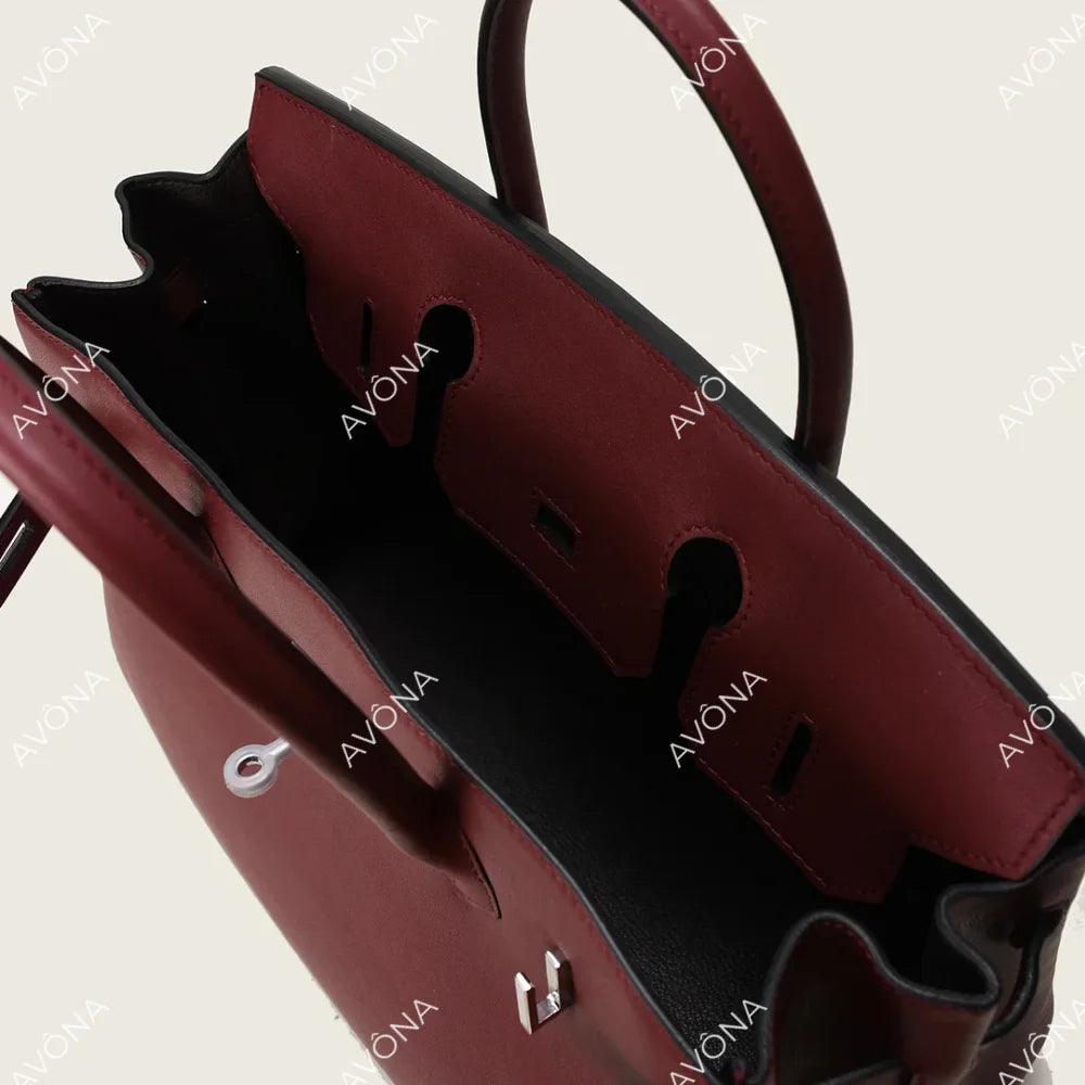 TOKIO SMOOTH BURGUNDY M (30x22x16cm) / SILVER