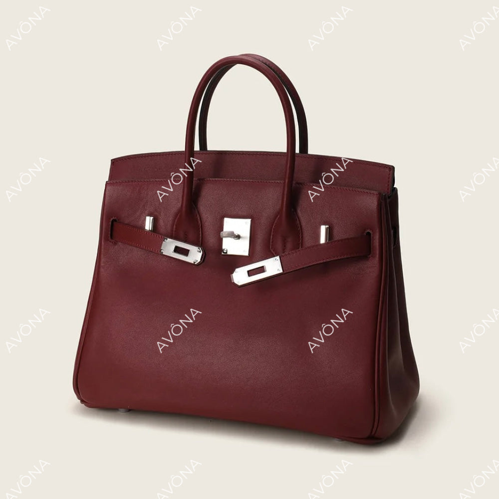 TOKIO SMOOTH BURGUNDY M (30x22x16cm) / SILVER