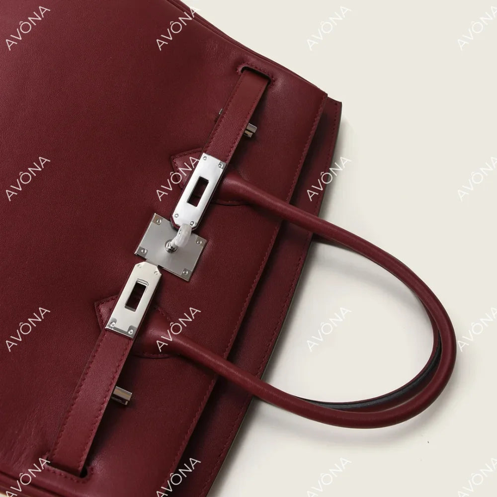 TOKIO SMOOTH BURGUNDY M (30x22x16cm) / SILVER