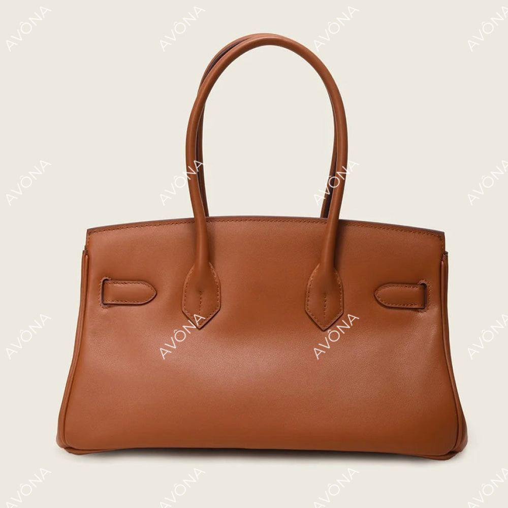 TOKIO SMOOTH GOLDEN BROWN SHOULDER EDITION M (29x13x15cm) / SILVER