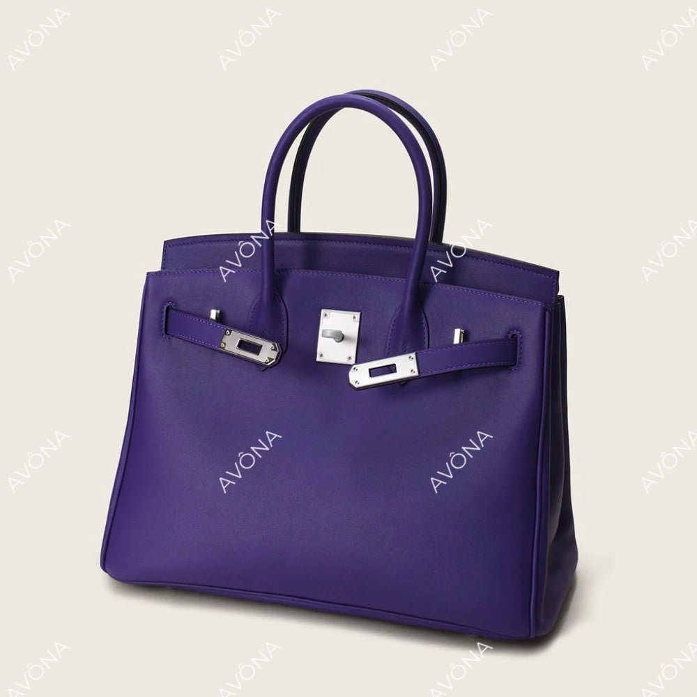TOKIO SMOOTH PLUM M (30x22x16cm) / SILVER