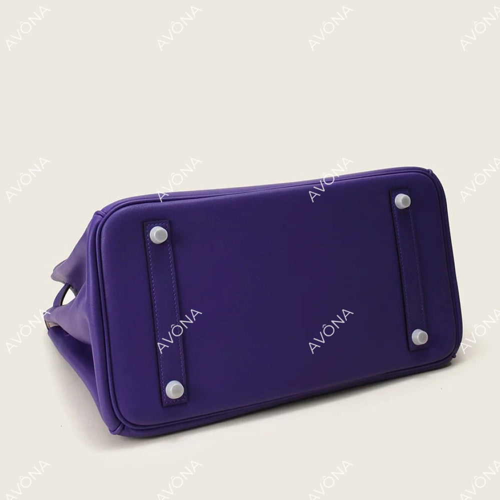 TOKIO SMOOTH PLUM M (30x22x16cm) / SILVER